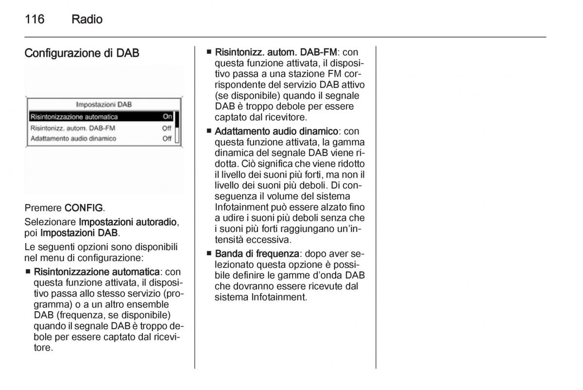 Opel Astra K V 5 manuale del proprietario / page 116