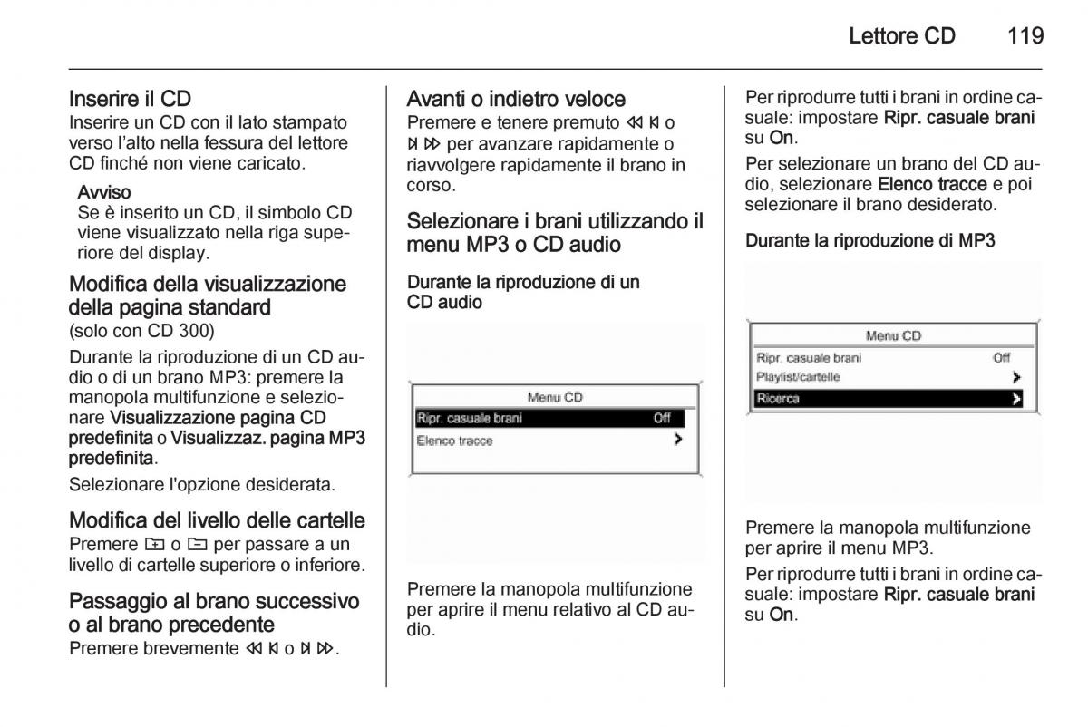 Opel Astra K V 5 manuale del proprietario / page 119