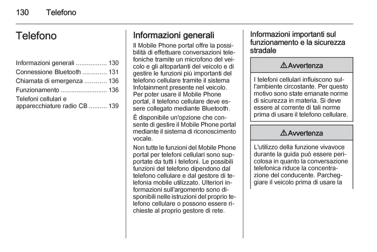 Opel Astra K V 5 manuale del proprietario / page 130