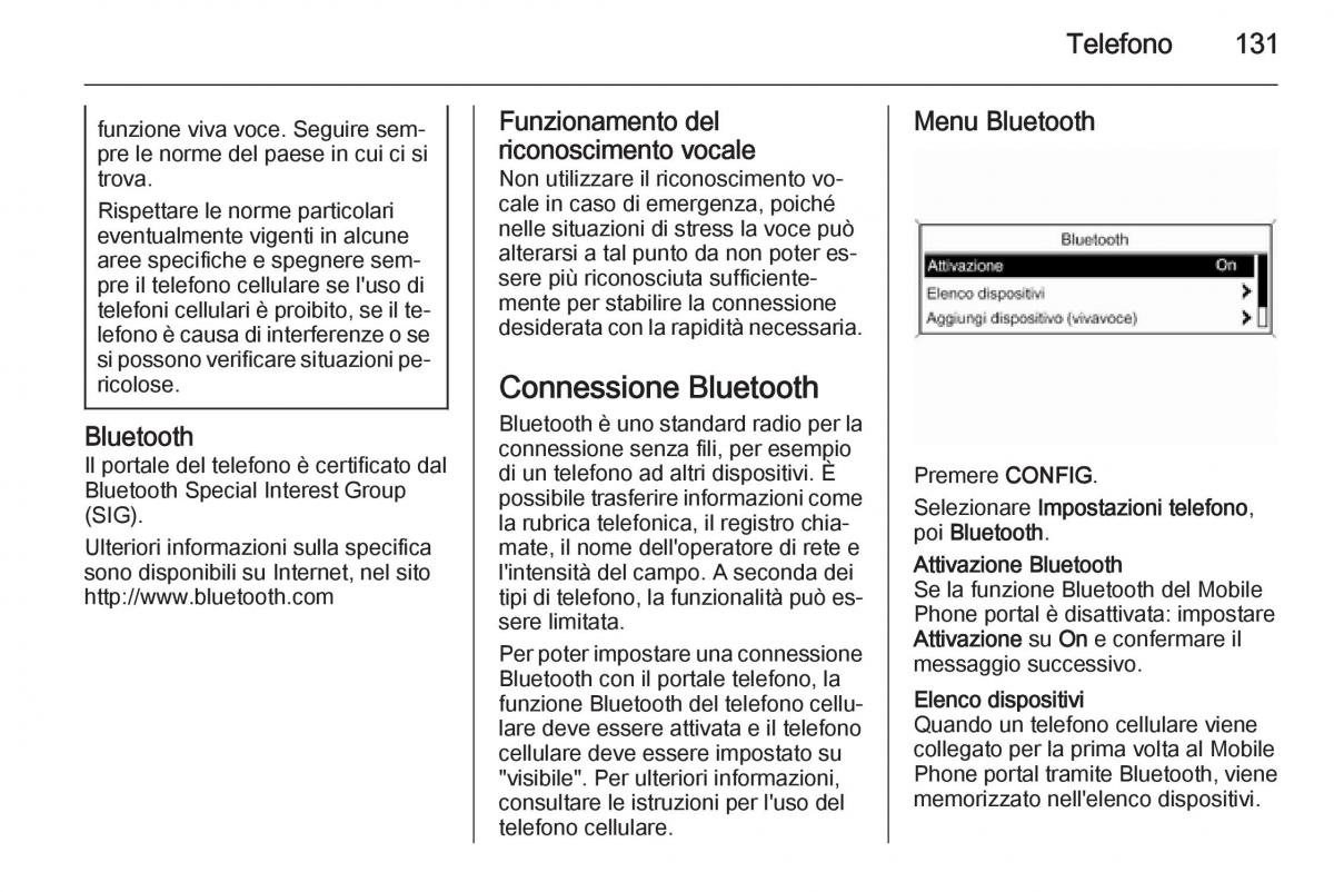 Opel Astra K V 5 manuale del proprietario / page 131