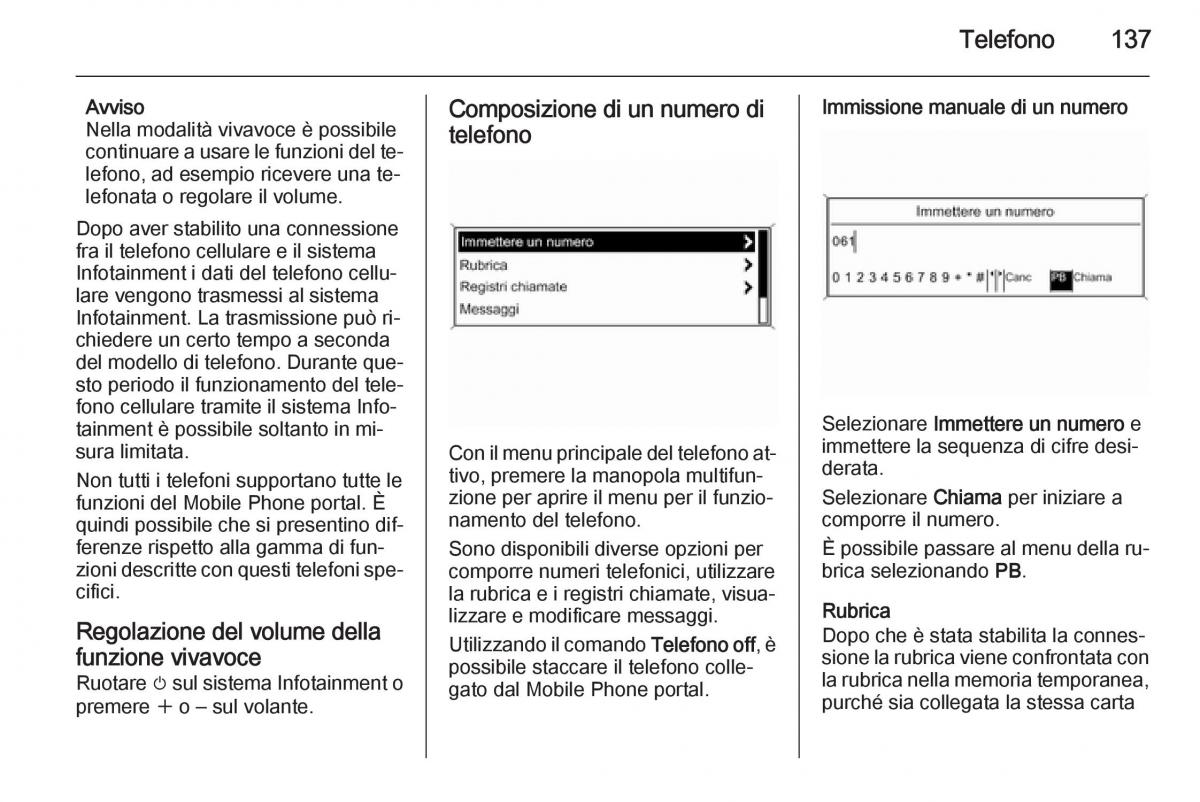 Opel Astra K V 5 manuale del proprietario / page 137