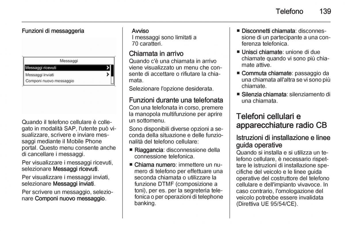 Opel Astra K V 5 manuale del proprietario / page 139