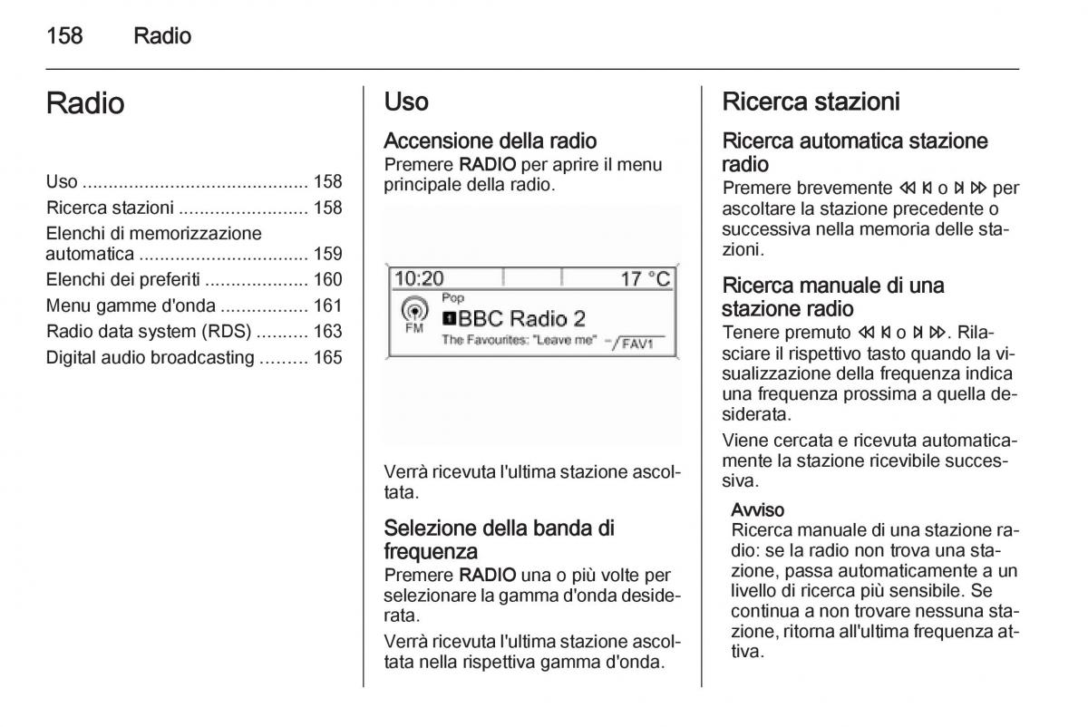 Opel Astra K V 5 manuale del proprietario / page 158