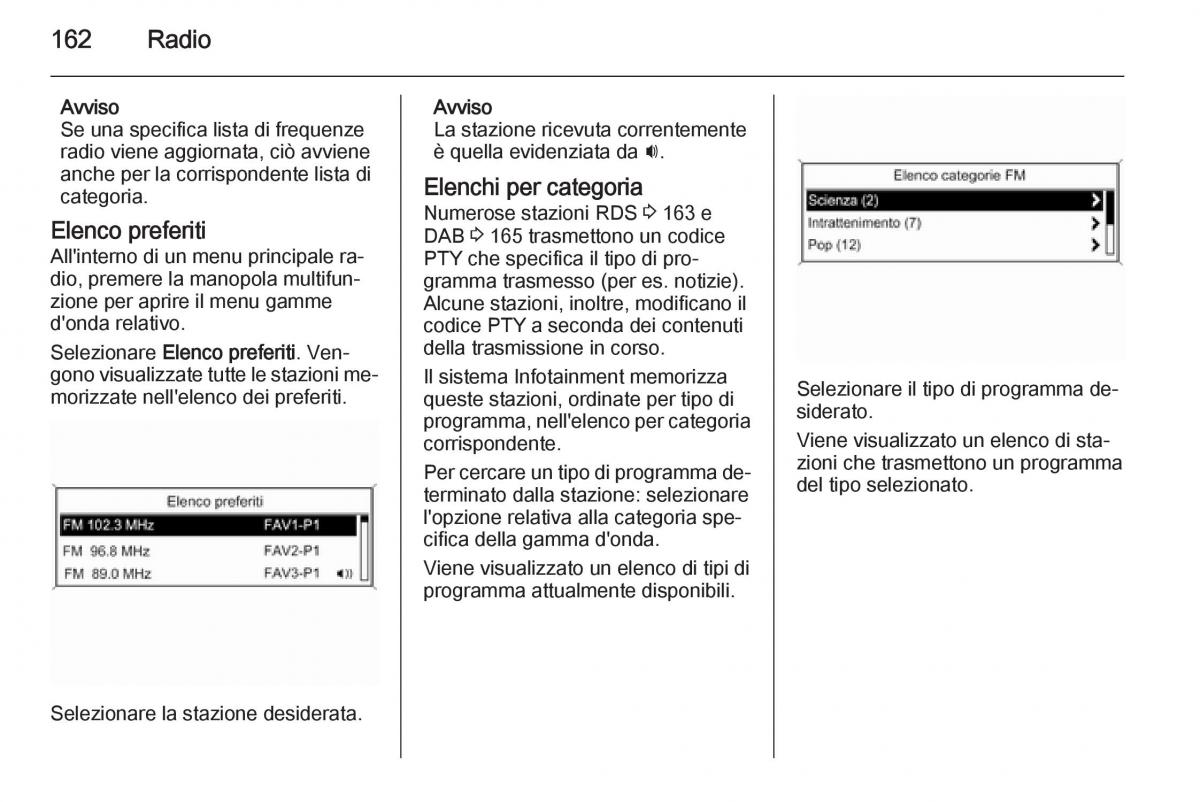 Opel Astra K V 5 manuale del proprietario / page 162