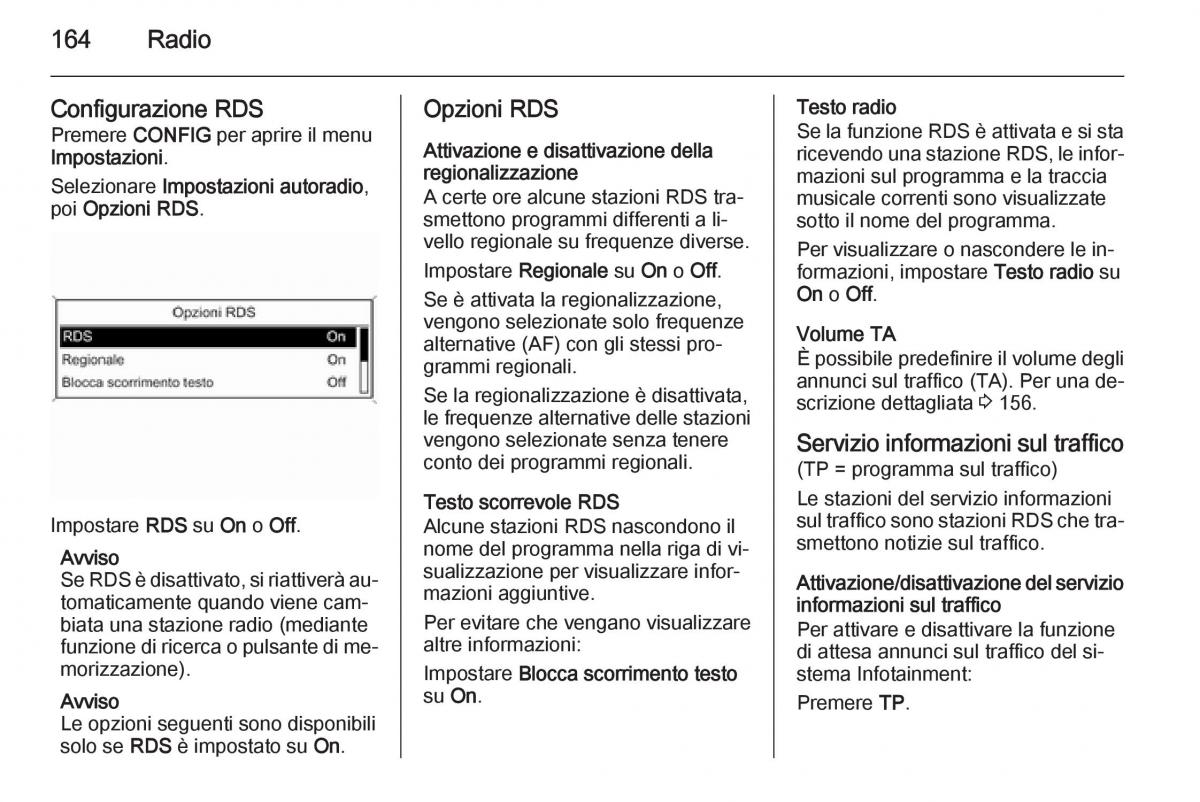 Opel Astra K V 5 manuale del proprietario / page 164