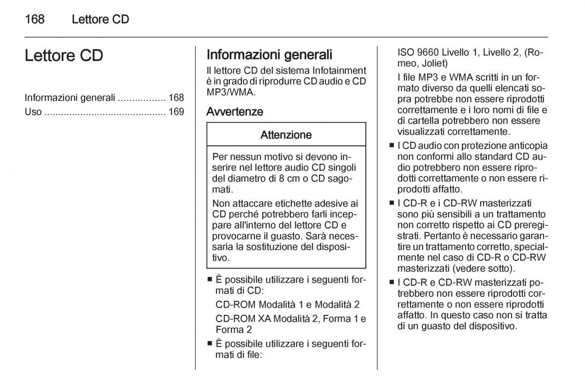 Opel Astra K V 5 manuale del proprietario / page 168