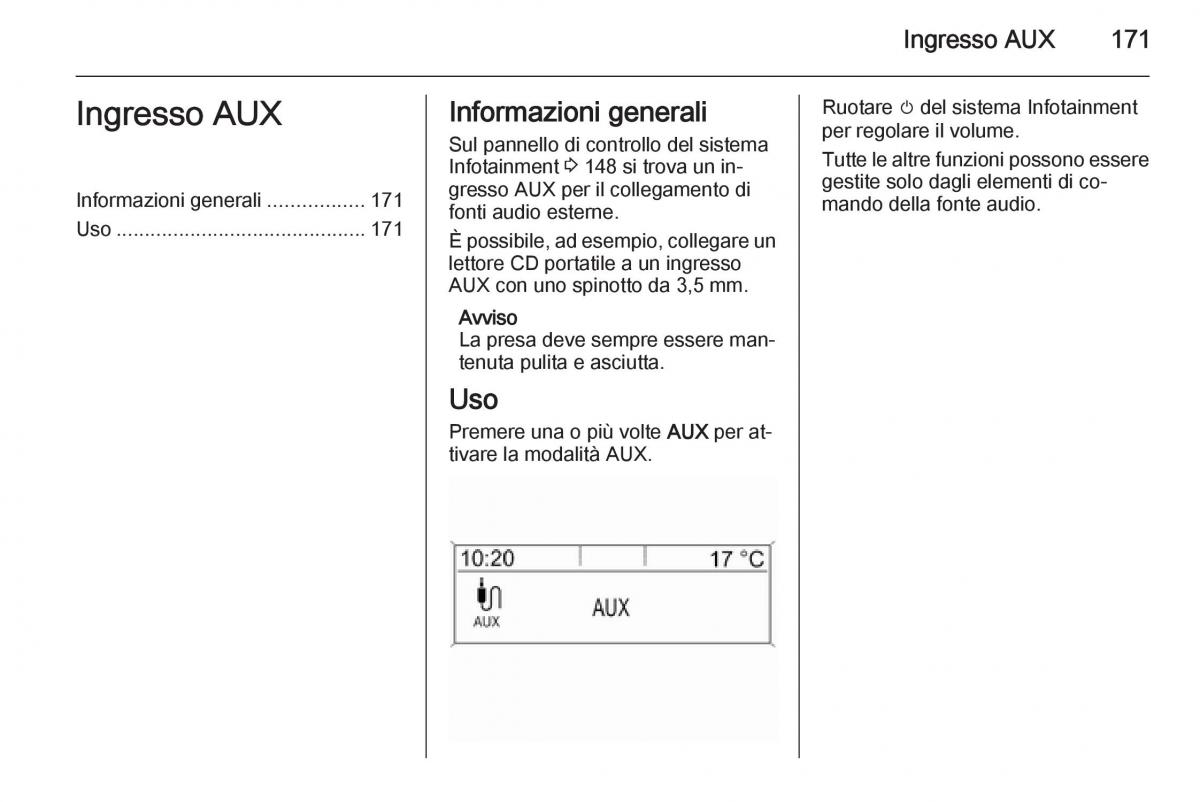 Opel Astra K V 5 manuale del proprietario / page 171