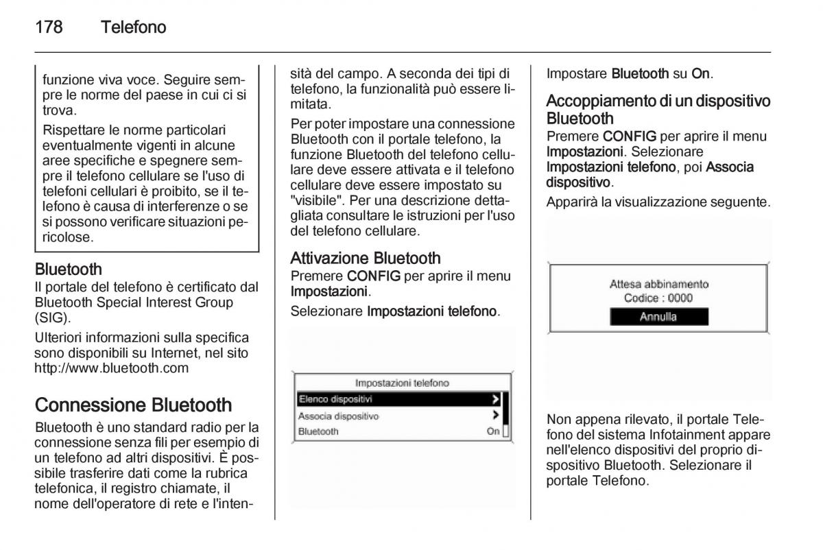 Opel Astra K V 5 manuale del proprietario / page 178