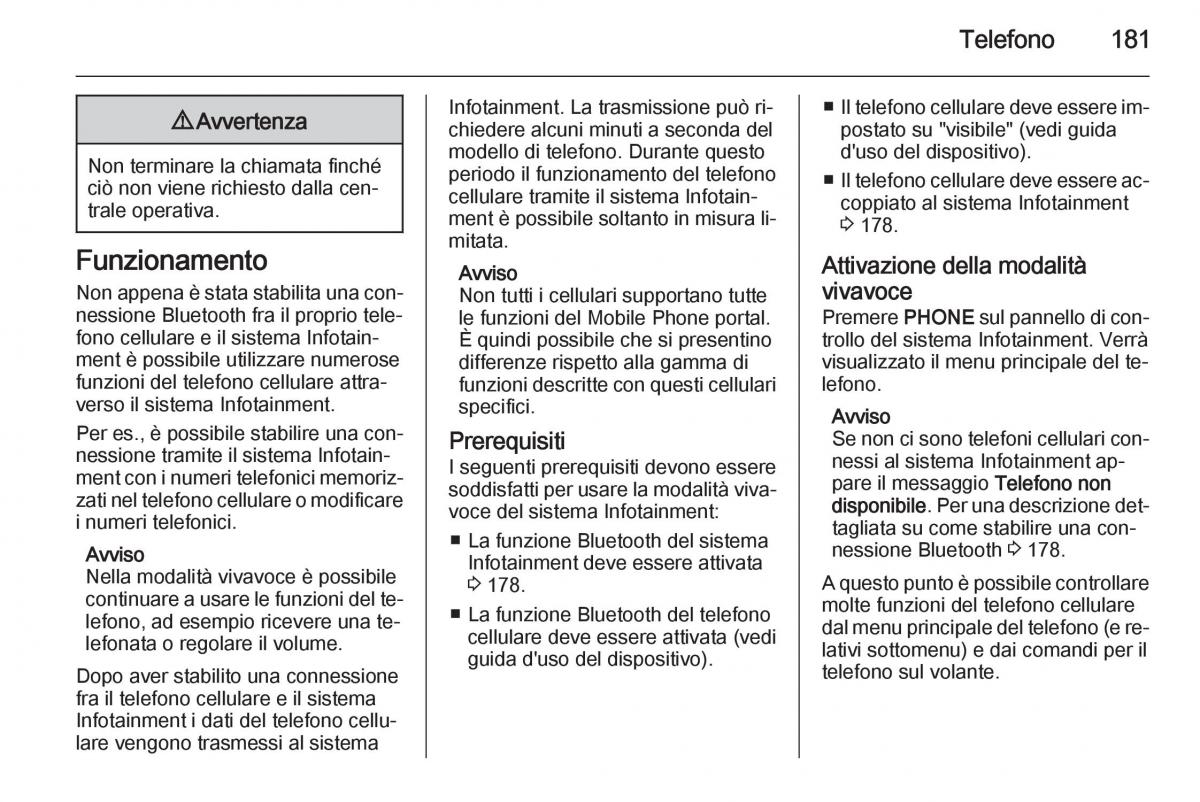 Opel Astra K V 5 manuale del proprietario / page 181