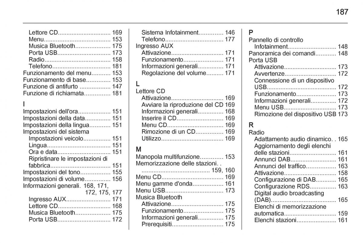 Opel Astra K V 5 manuale del proprietario / page 187