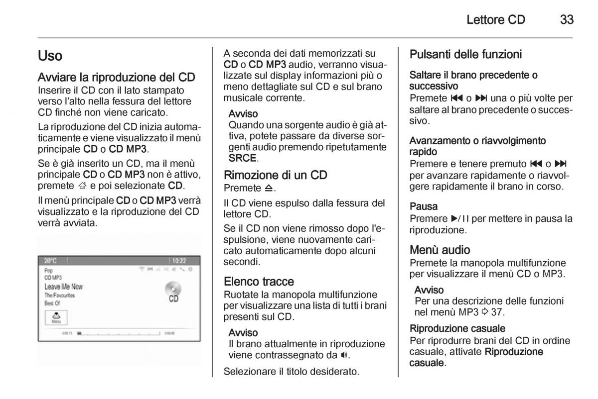 Opel Astra K V 5 manuale del proprietario / page 33