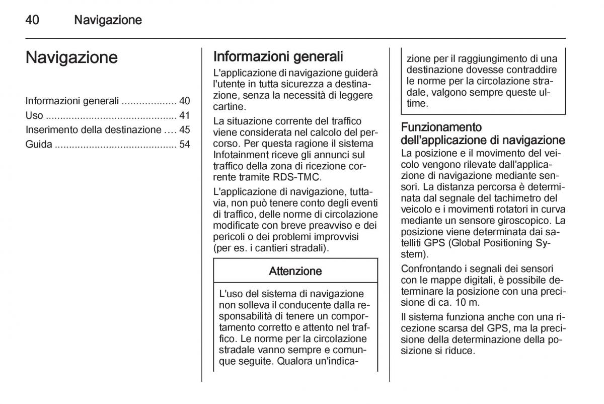 Opel Astra K V 5 manuale del proprietario / page 40