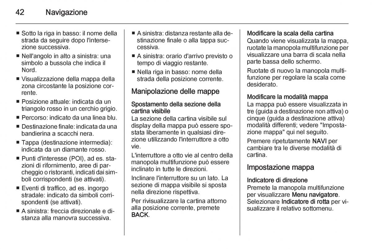 Opel Astra K V 5 manuale del proprietario / page 42