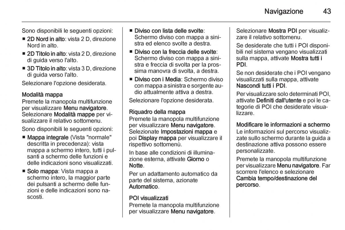 Opel Astra K V 5 manuale del proprietario / page 43