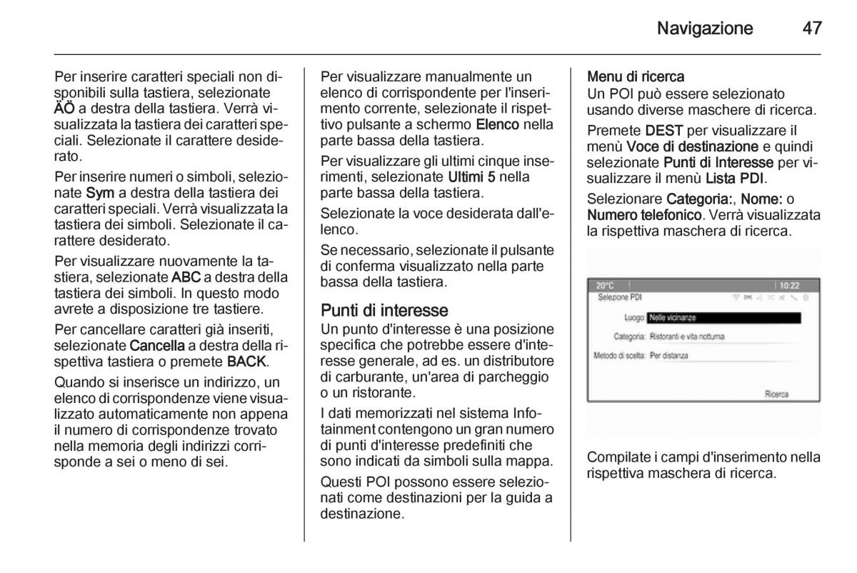 Opel Astra K V 5 manuale del proprietario / page 47