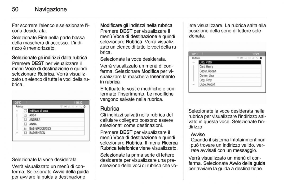 Opel Astra K V 5 manuale del proprietario / page 50