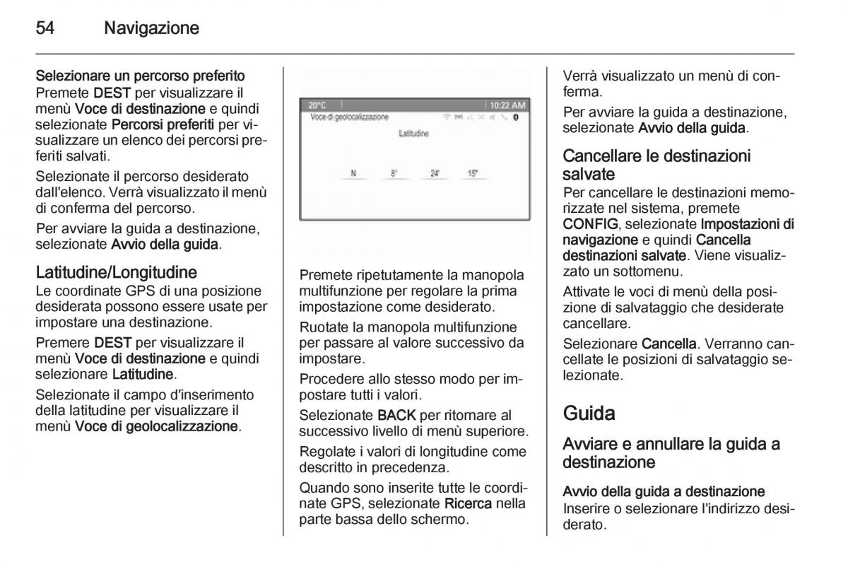 Opel Astra K V 5 manuale del proprietario / page 54