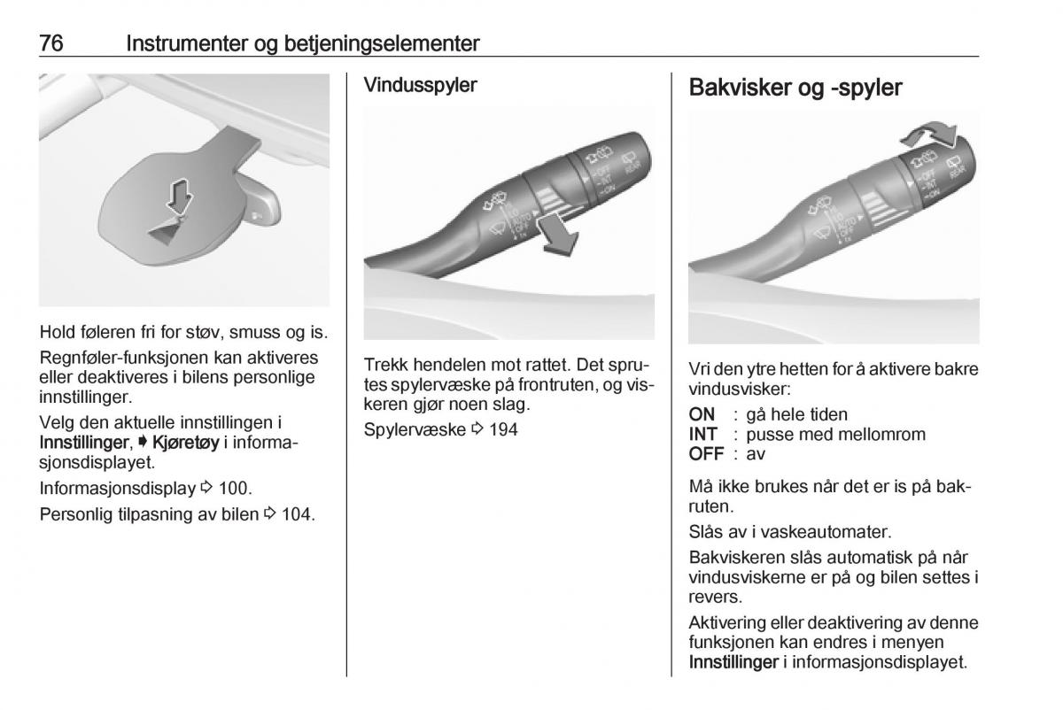 Opel Astra K V 5 bruksanvisningen / page 78