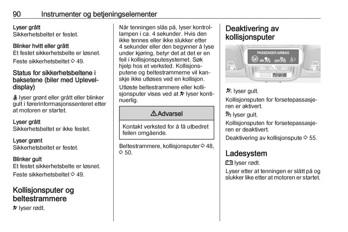 Opel Astra K V 5 bruksanvisningen / page 92