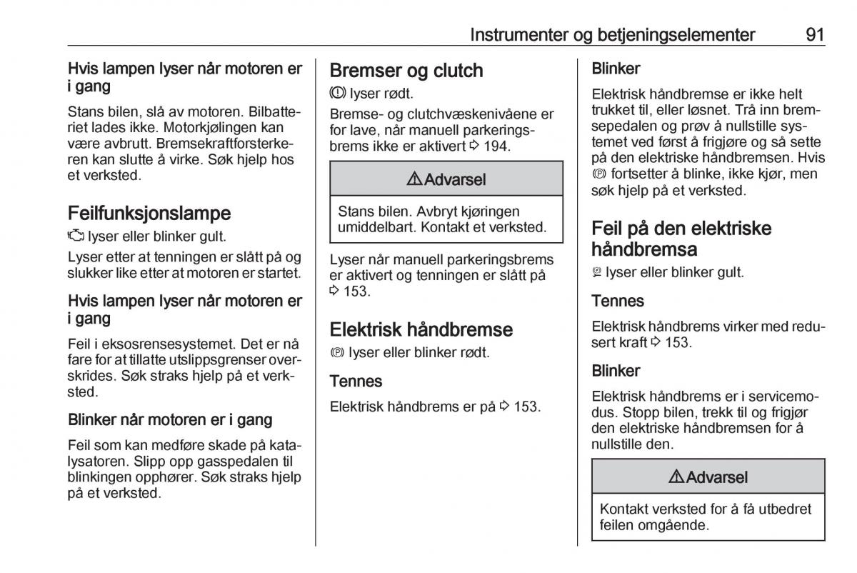 Opel Astra K V 5 bruksanvisningen / page 93