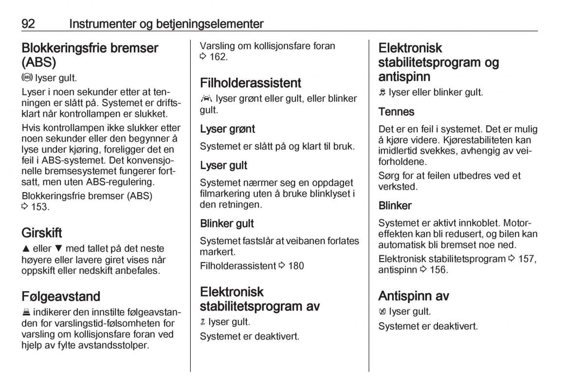 Opel Astra K V 5 bruksanvisningen / page 94