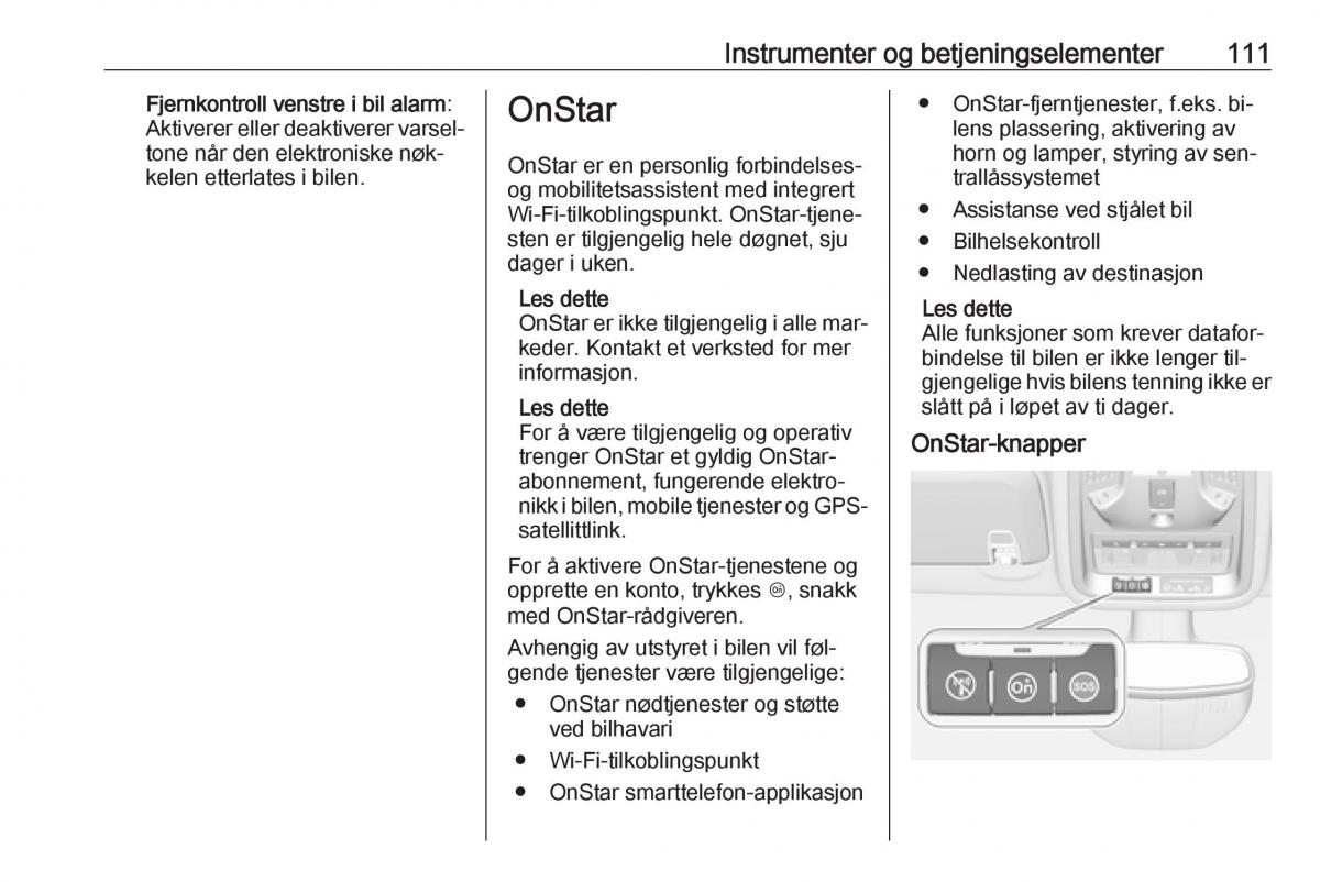 Opel Astra K V 5 bruksanvisningen / page 113