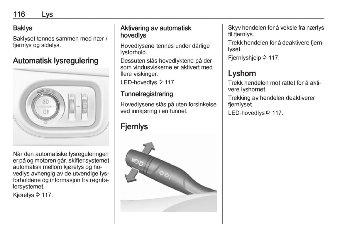 Opel Astra K V 5 bruksanvisningen / page 118