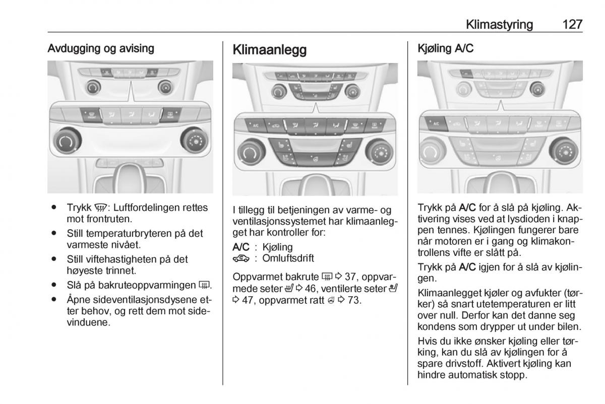 Opel Astra K V 5 bruksanvisningen / page 129