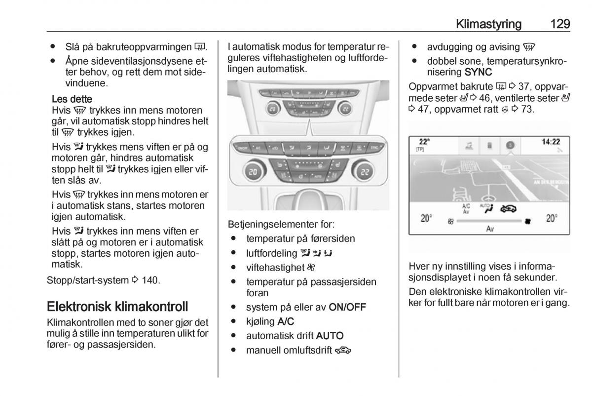 Opel Astra K V 5 bruksanvisningen / page 131