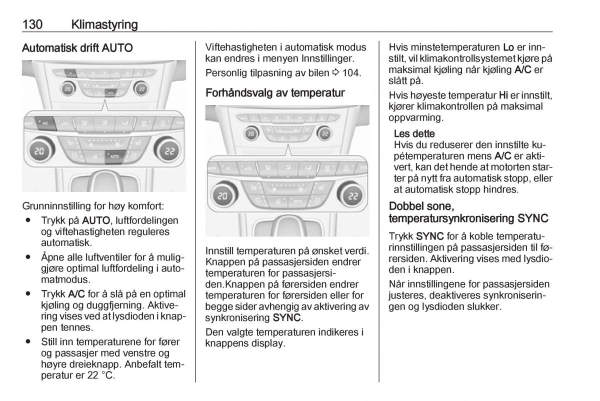 Opel Astra K V 5 bruksanvisningen / page 132