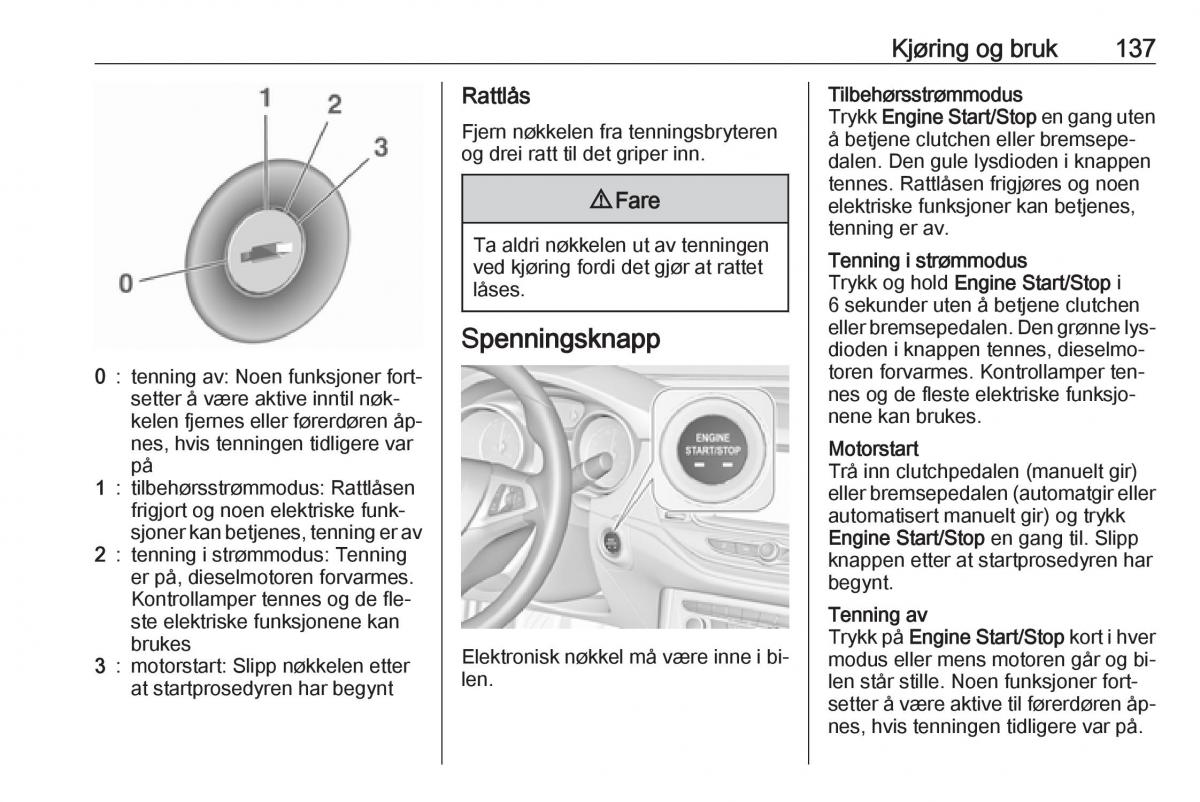 Opel Astra K V 5 bruksanvisningen / page 139