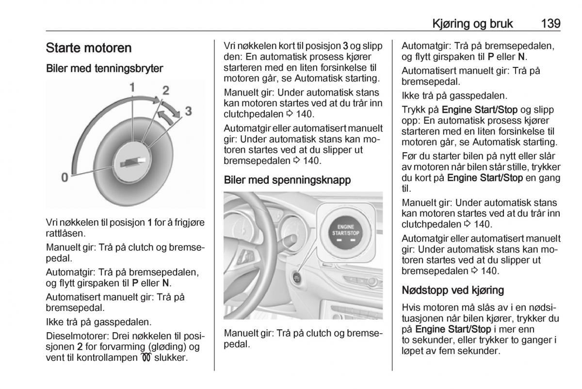 Opel Astra K V 5 bruksanvisningen / page 141