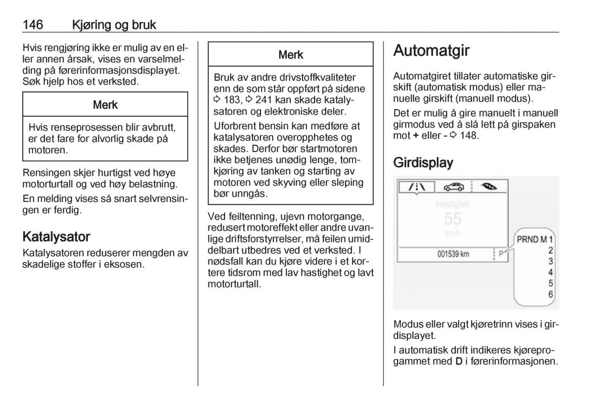 Opel Astra K V 5 bruksanvisningen / page 148