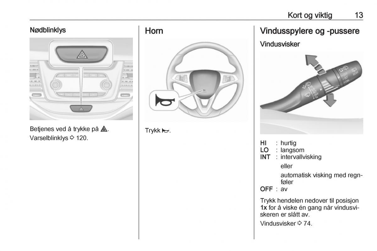 Opel Astra K V 5 bruksanvisningen / page 15