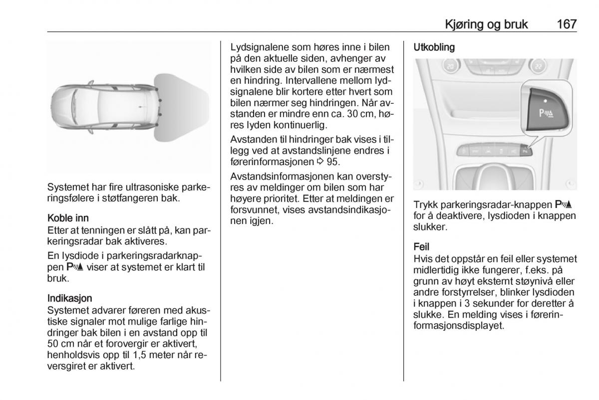 Opel Astra K V 5 bruksanvisningen / page 169