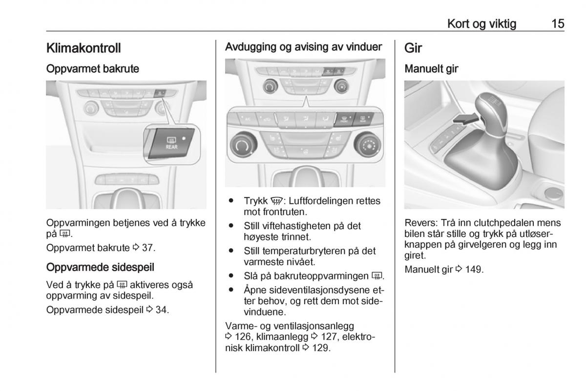 Opel Astra K V 5 bruksanvisningen / page 17