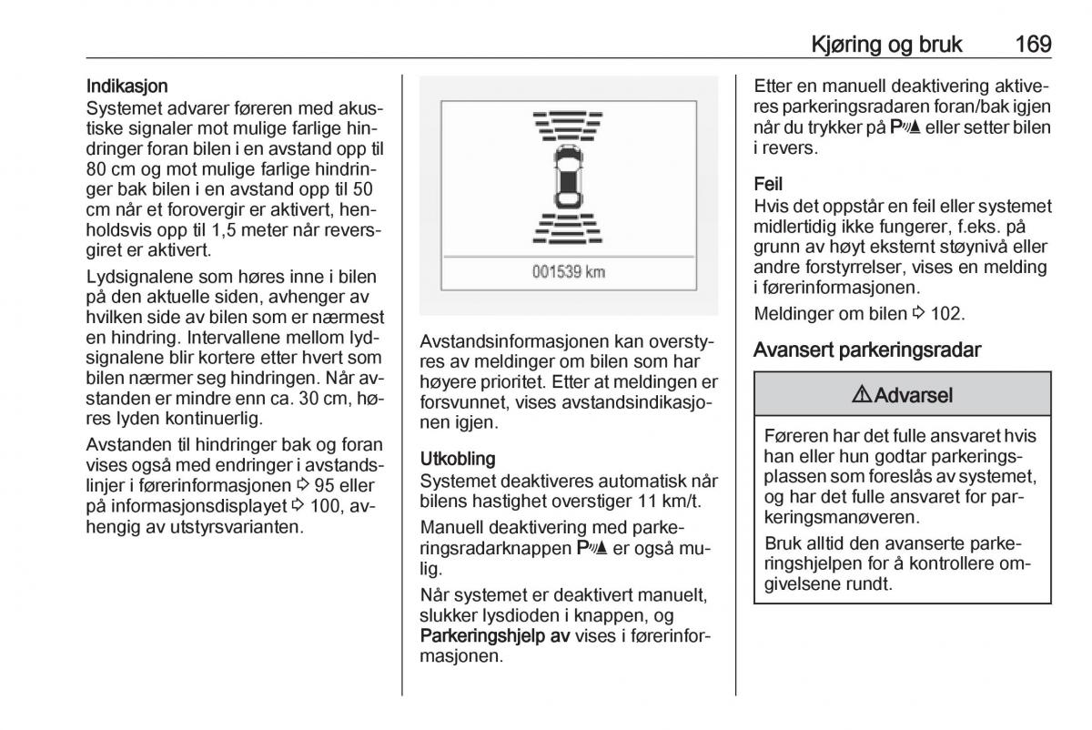 Opel Astra K V 5 bruksanvisningen / page 171