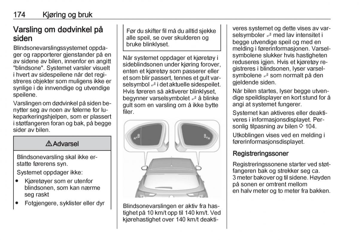 Opel Astra K V 5 bruksanvisningen / page 176