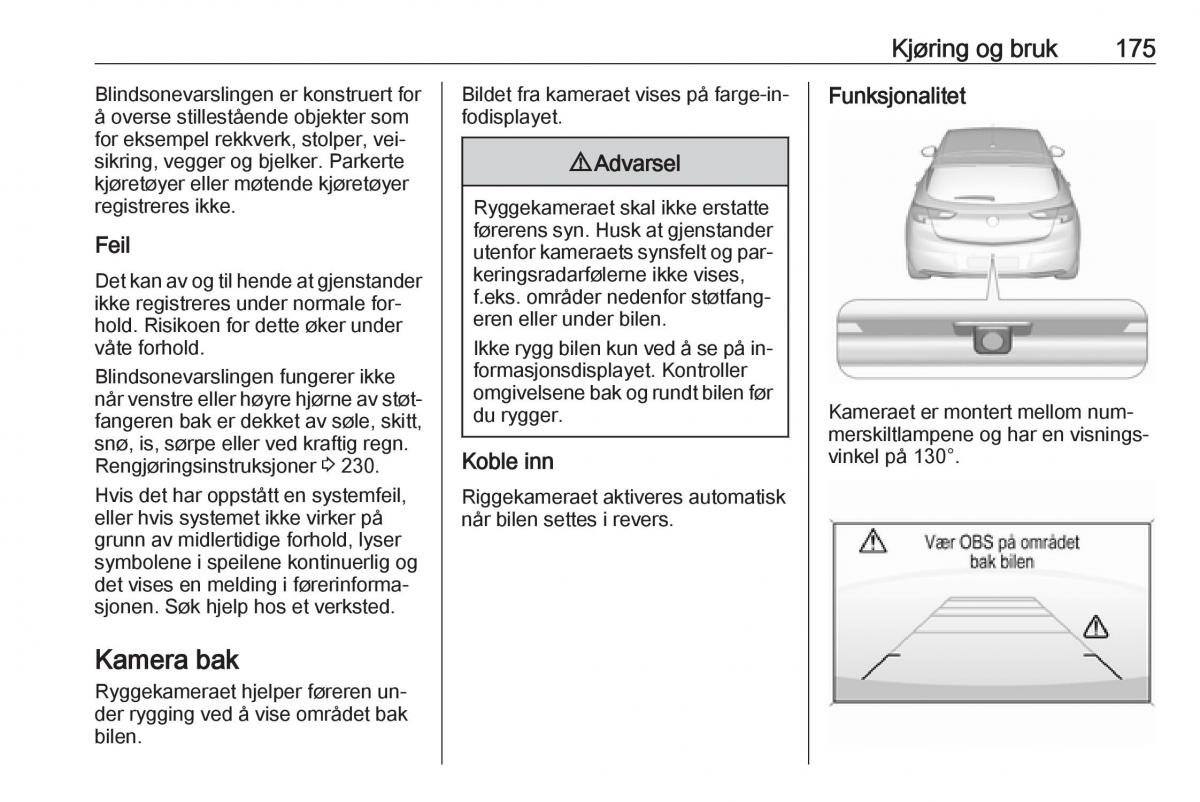 Opel Astra K V 5 bruksanvisningen / page 177