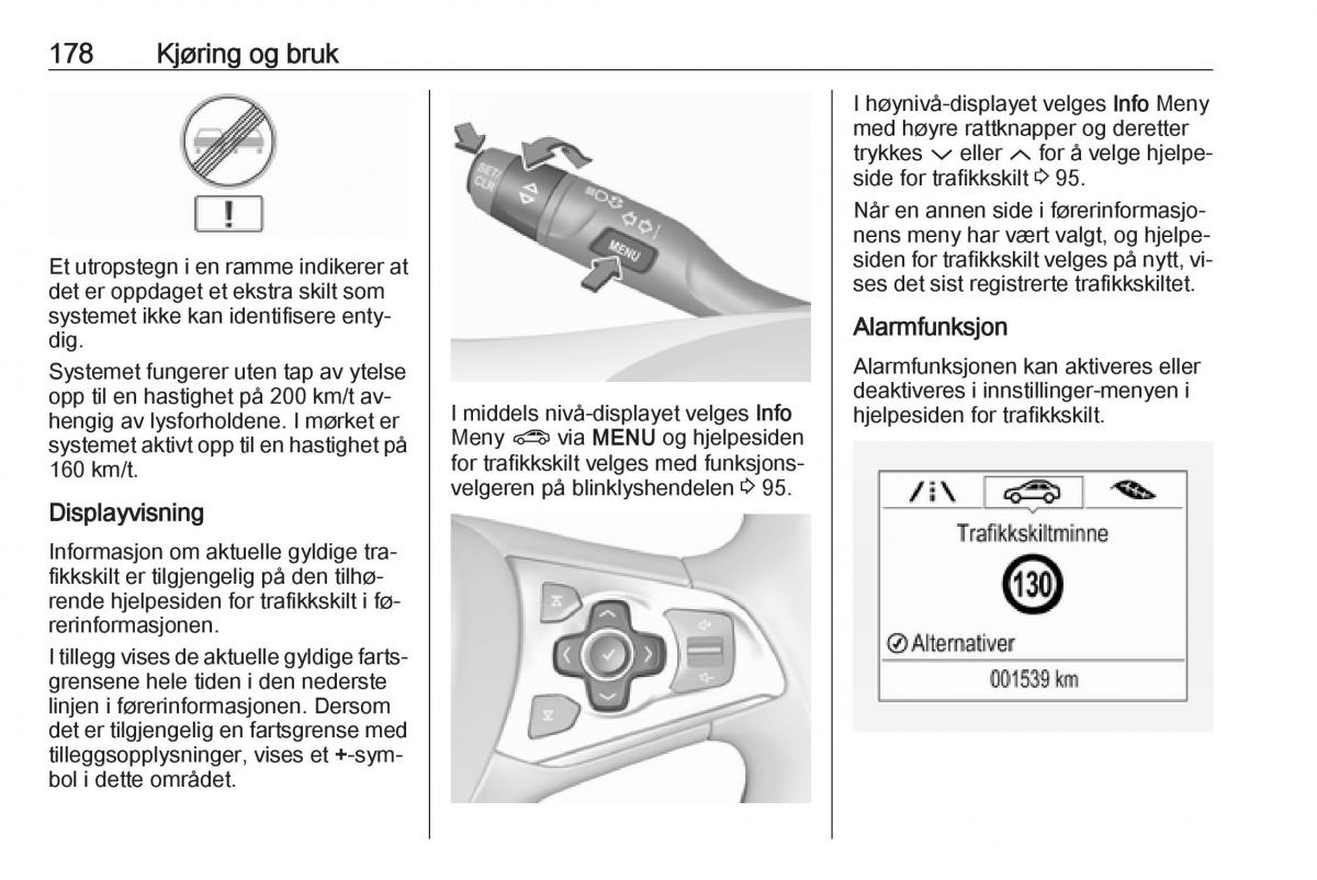 Opel Astra K V 5 bruksanvisningen / page 180