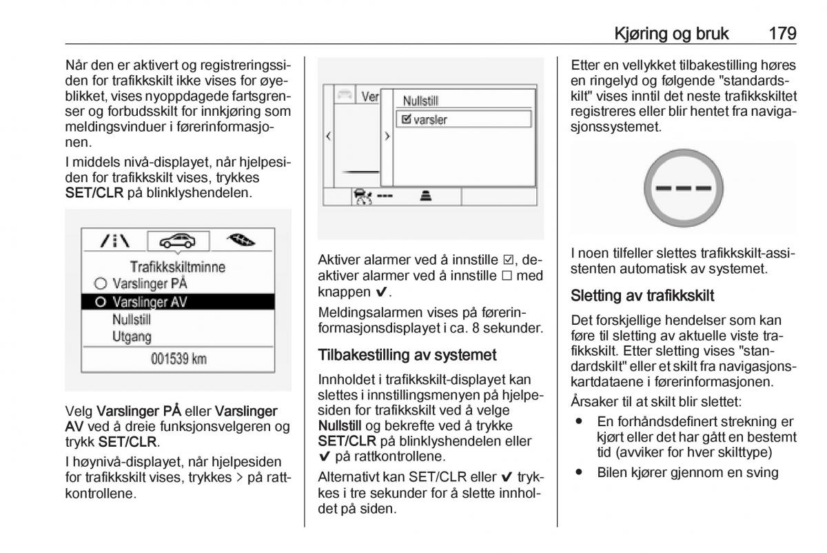 Opel Astra K V 5 bruksanvisningen / page 181