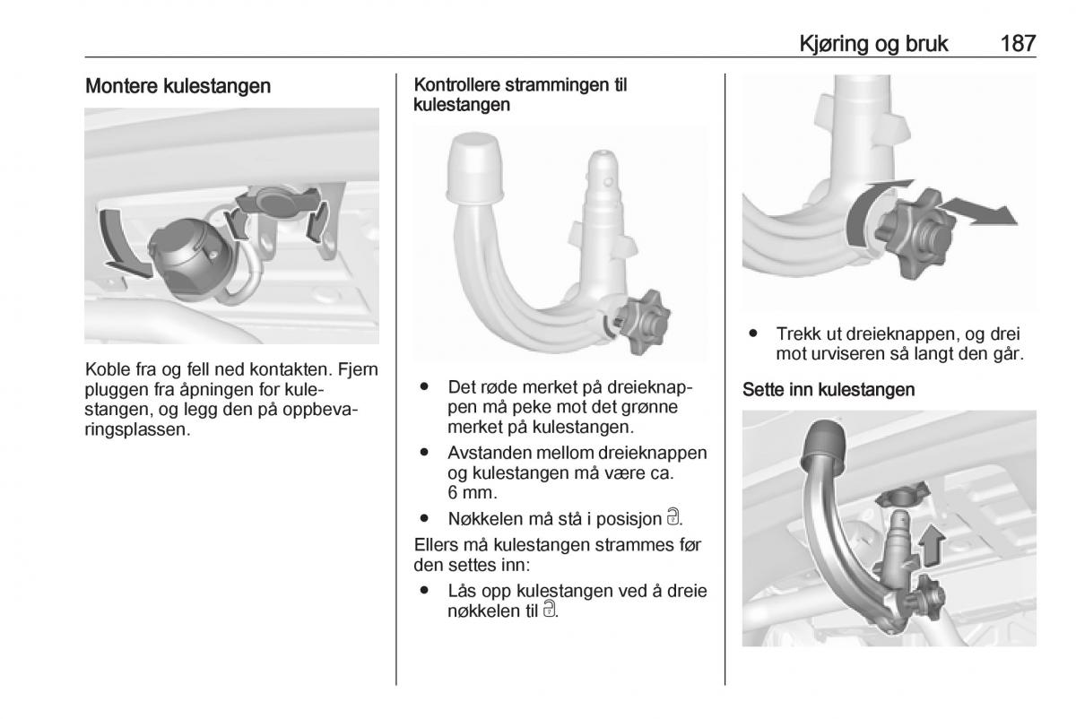 Opel Astra K V 5 bruksanvisningen / page 189