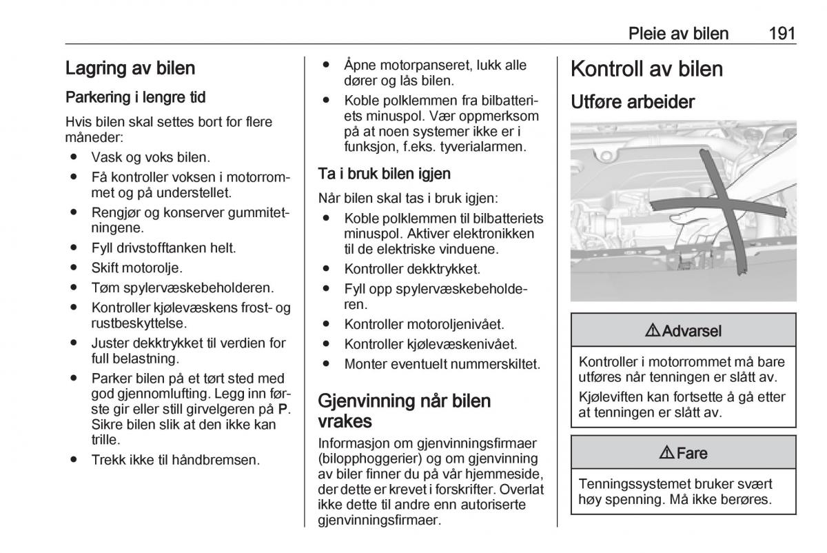 Opel Astra K V 5 bruksanvisningen / page 193