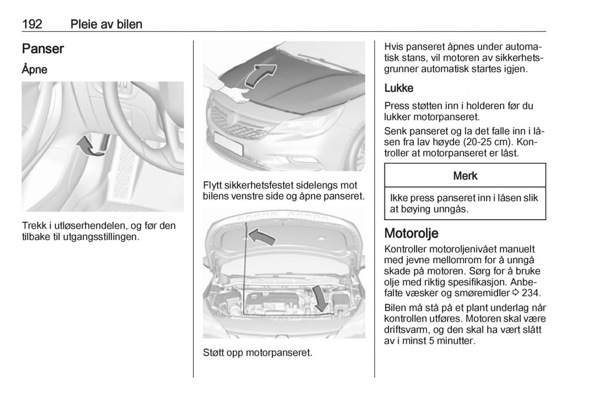 Opel Astra K V 5 bruksanvisningen / page 194