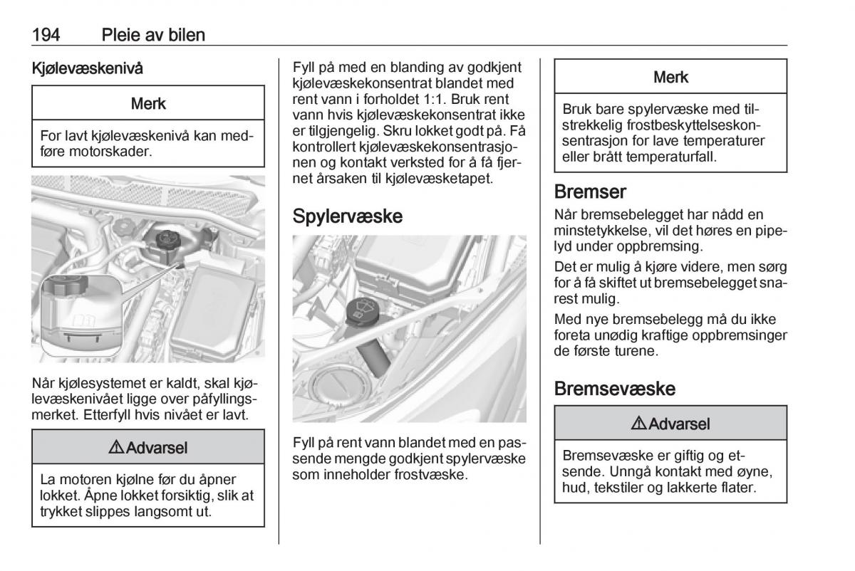 Opel Astra K V 5 bruksanvisningen / page 196