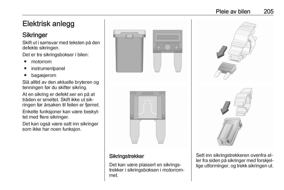 Opel Astra K V 5 bruksanvisningen / page 207