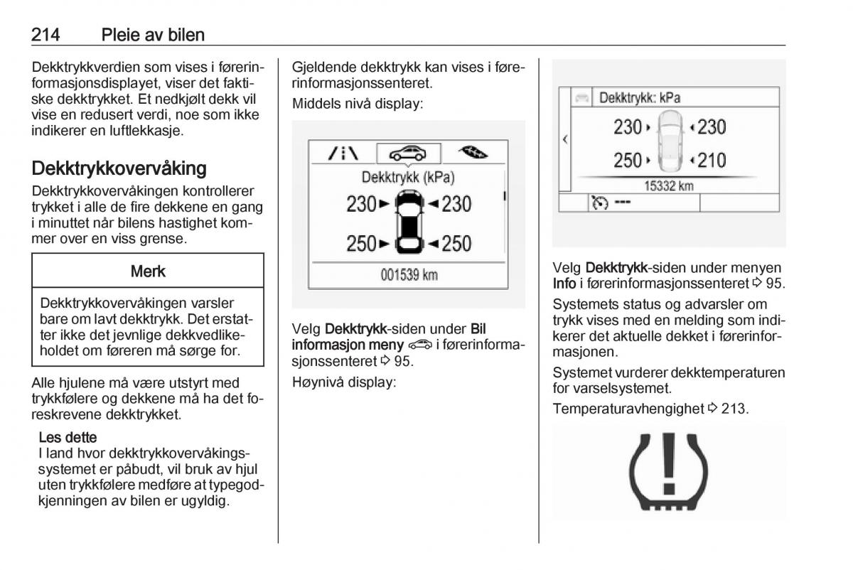 Opel Astra K V 5 bruksanvisningen / page 216