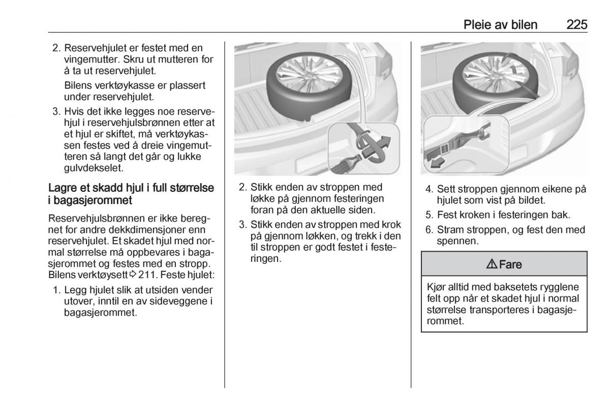 Opel Astra K V 5 bruksanvisningen / page 227