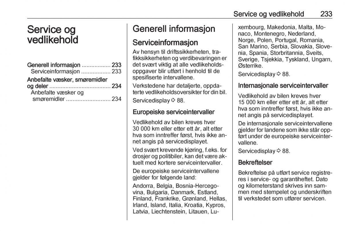 Opel Astra K V 5 bruksanvisningen / page 235