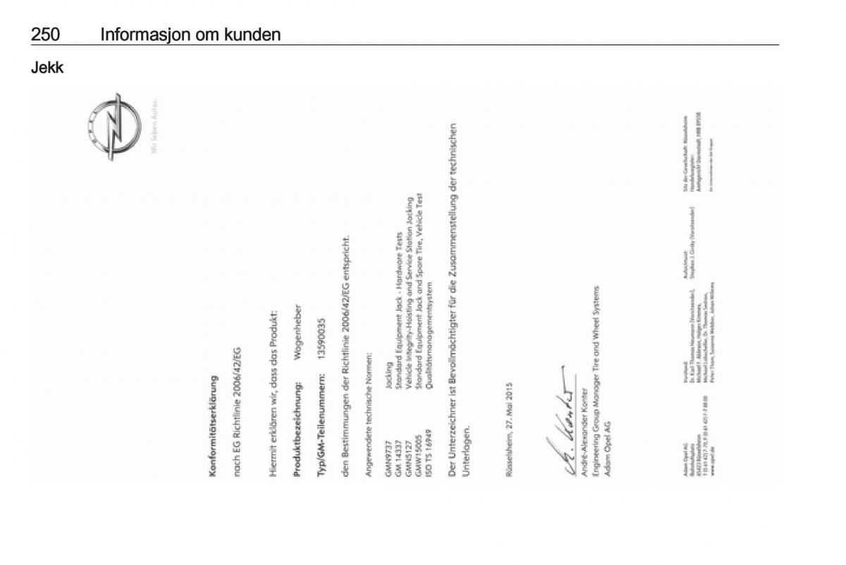 Opel Astra K V 5 bruksanvisningen / page 252